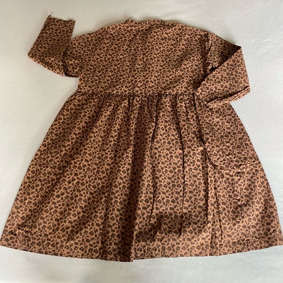 kids boutique wynken 💯 cotton leopard dress / size 10 years - Picture 2 of 3